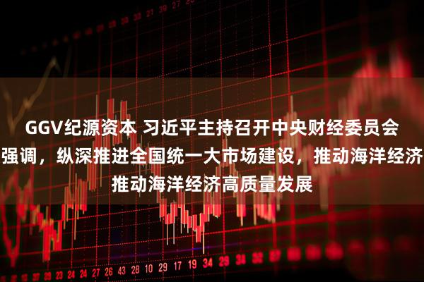 GGV纪源资本 习近平主持召开中央财经委员会第六次会议强调，纵深推进全国统一大市场建设，推动海洋经济高质量发展